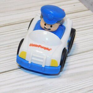 Fisher Price Little People Wheelies Mattel Vehicle Police Man Cake Topper *